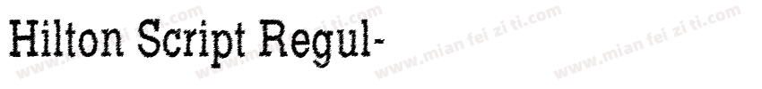 Hilton Script Regul字体转换